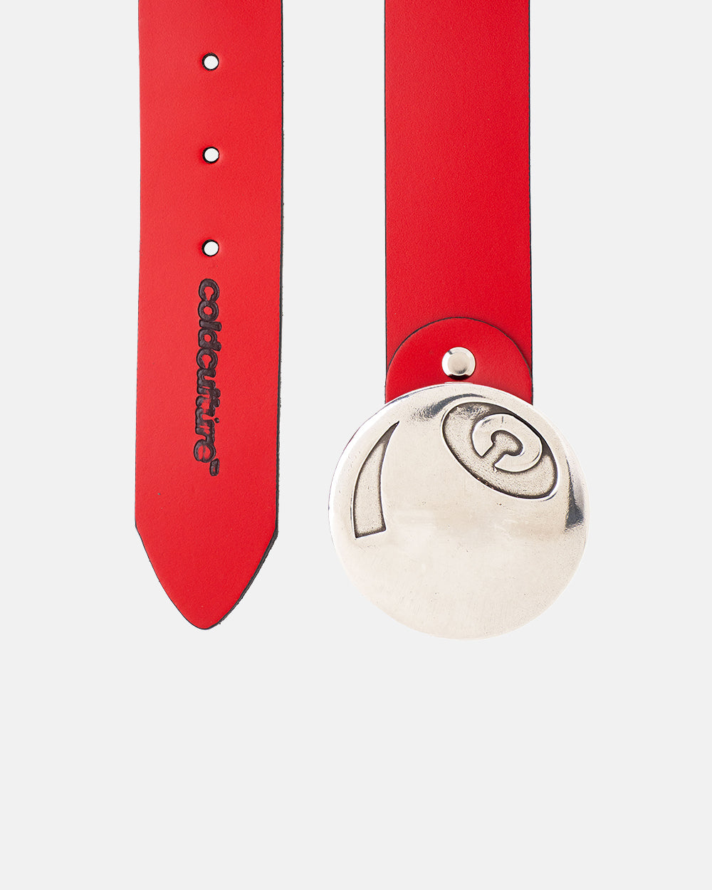 CINTURÓN DE CUERO DE BILLAR ROJO