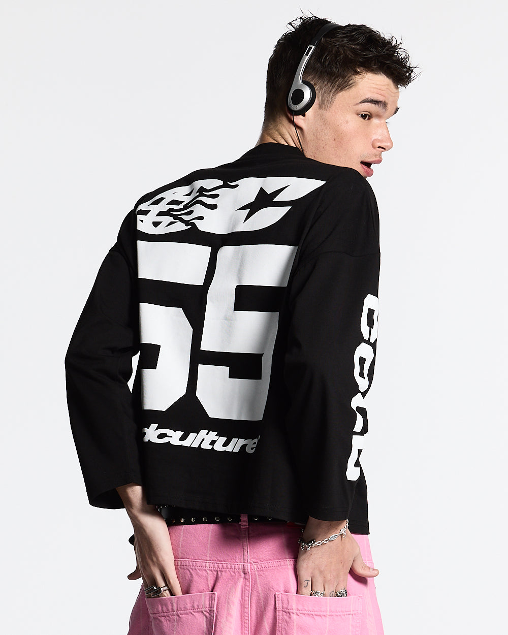 55 FLAMES LONGSLEEVE BLACK
