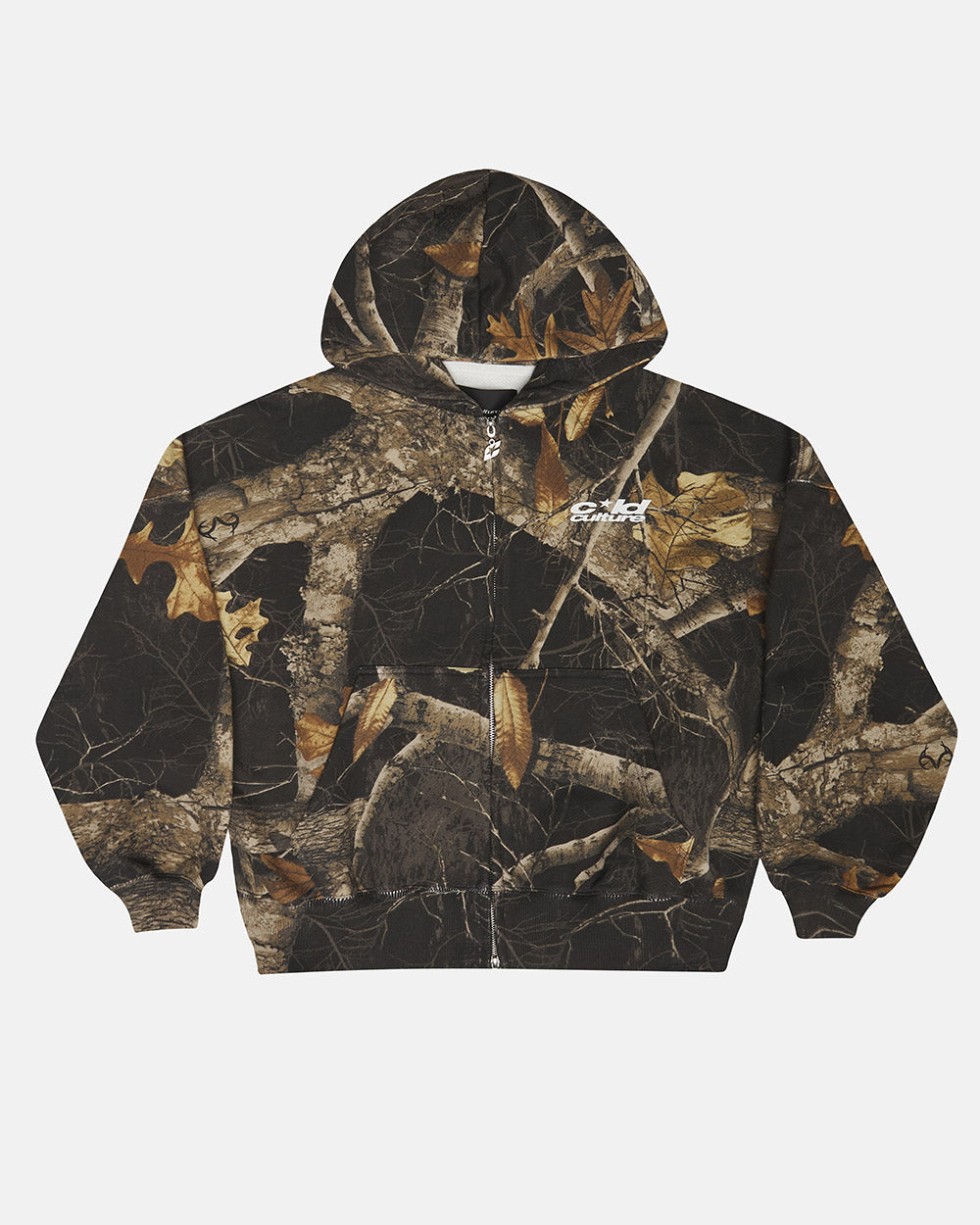 SUDADERA CON CAPUCHA Y CREMALLERA REALTREE NEGRA