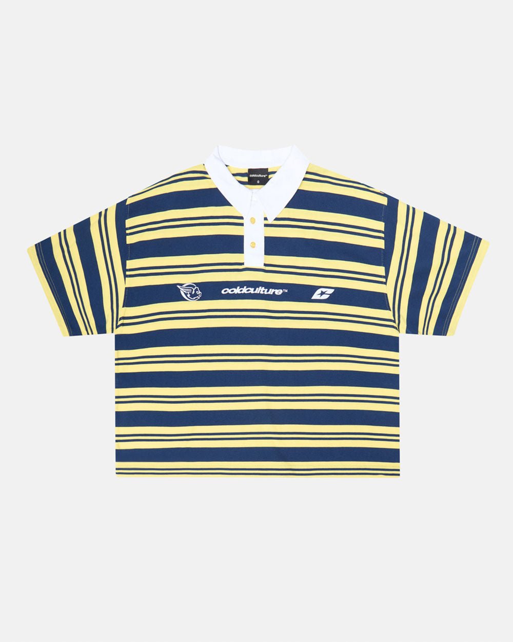 POLO AEROSTRIPES AMARILLO/AZUL