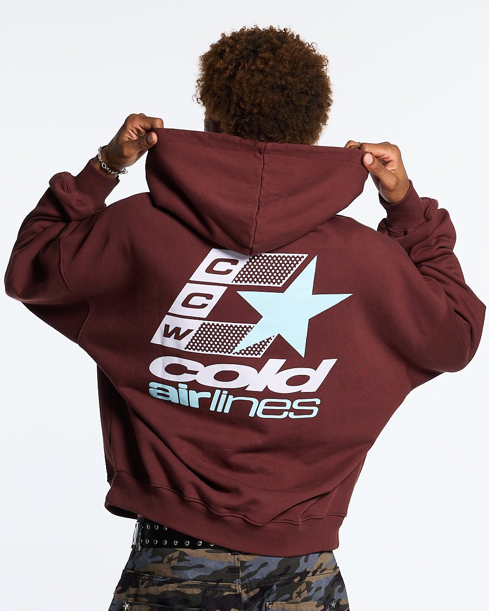 AIRLINES HOODIE BITTER CHOCOLATE