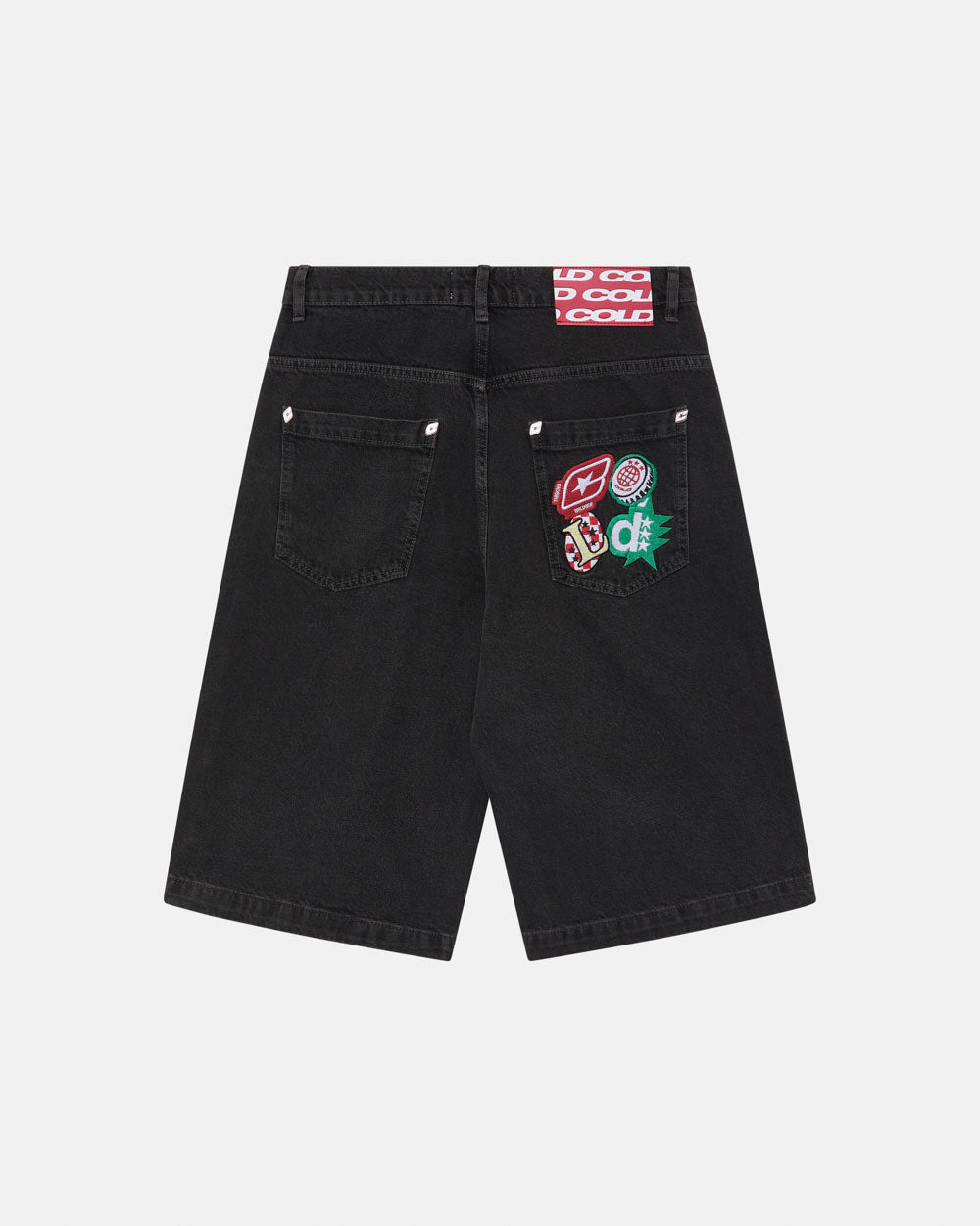 BADGES JORTS BLACK LICORICE