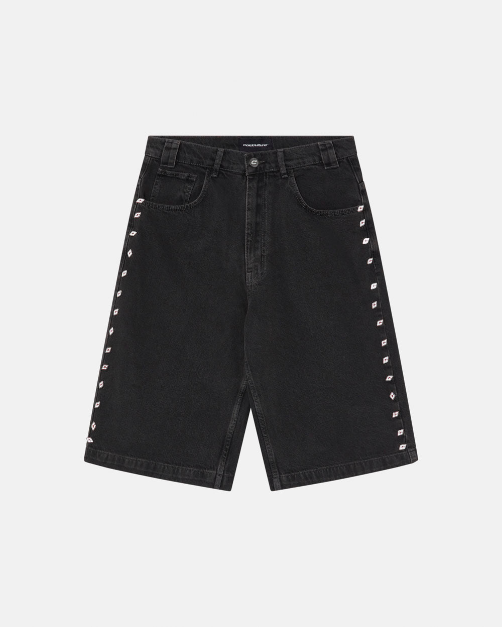 BADGES JORTS BLACK LICORICE