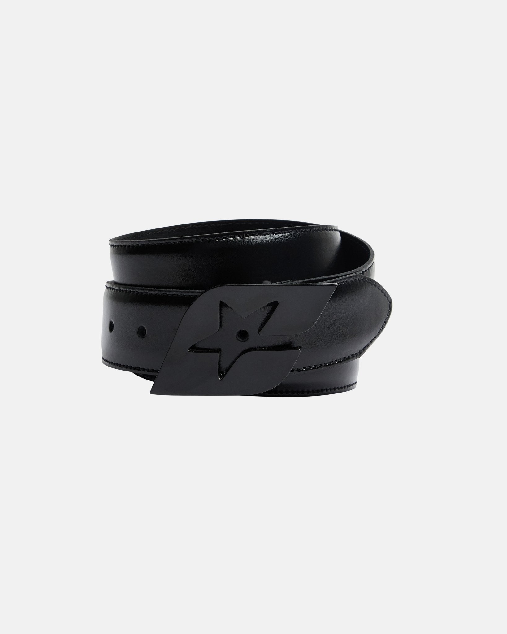 C STAR LEATHER  BELT BLACK