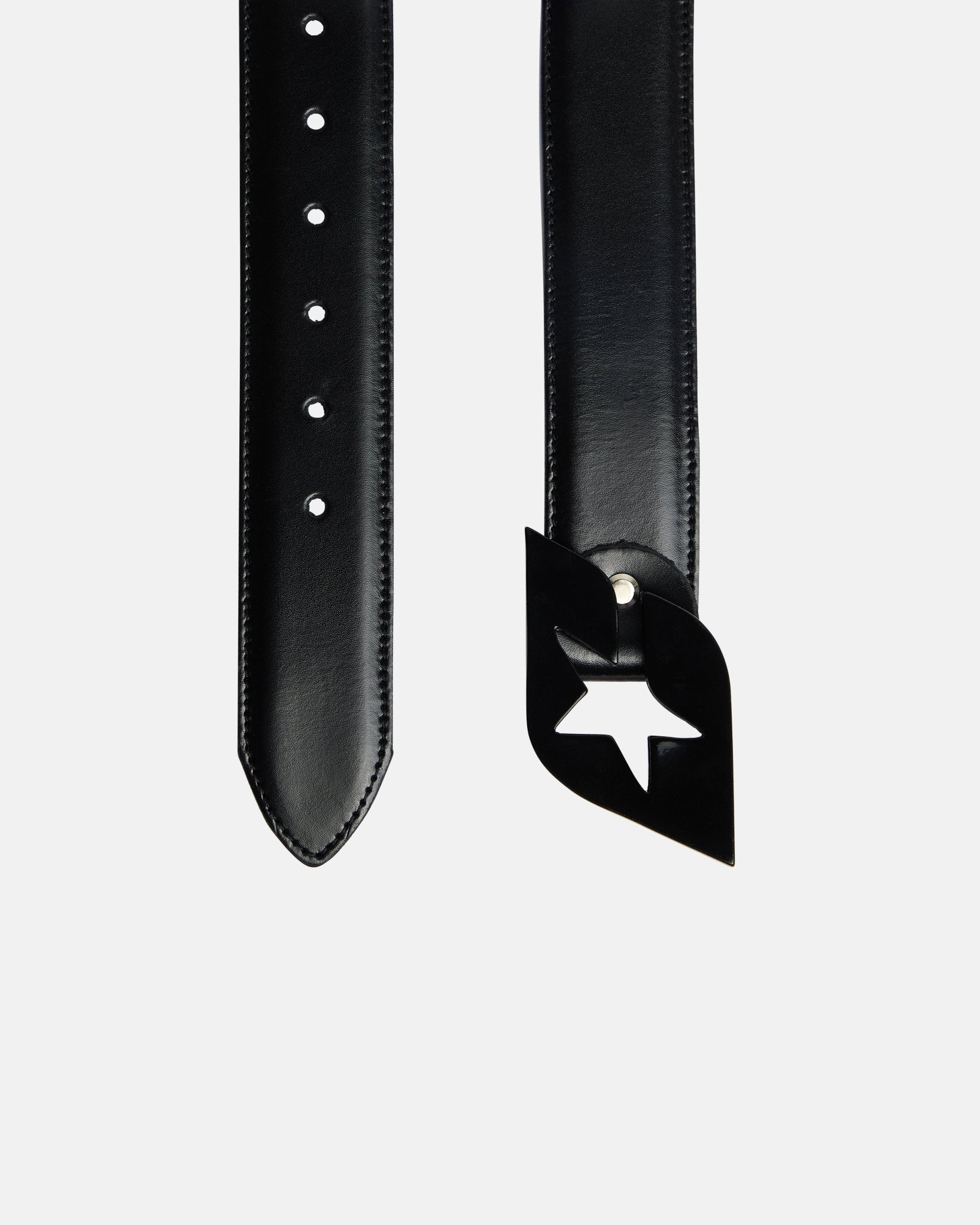 C STAR LEATHER  BELT BLACK
