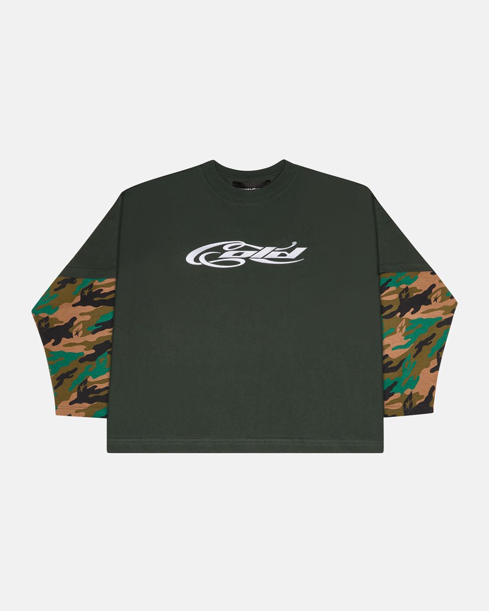 CAMO DOUBLE SLEEVE TEE DEEP FOREST
