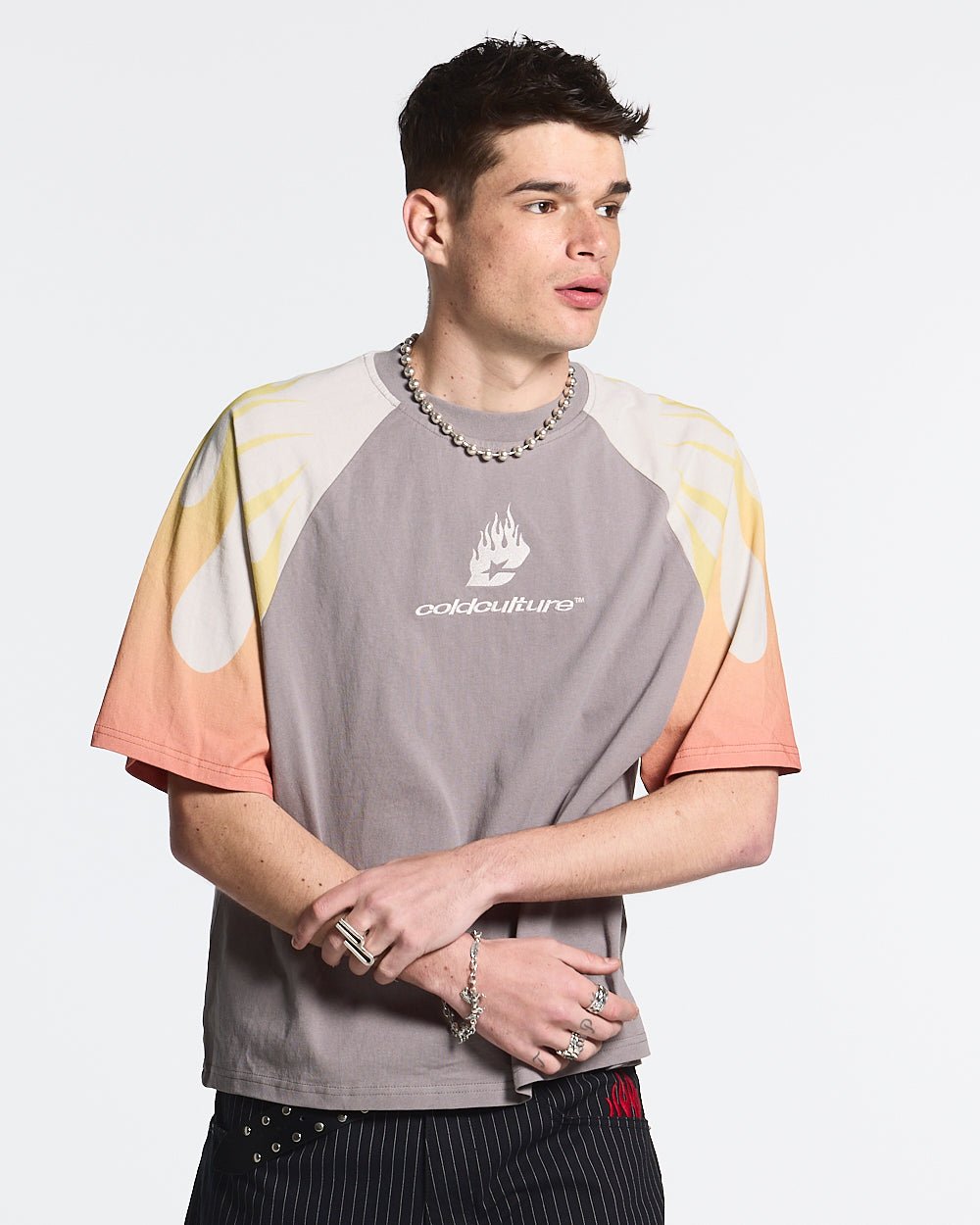 COLD FLAMES TEE ORANGE