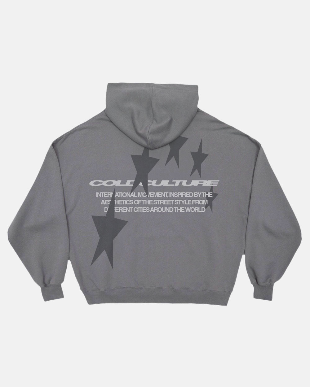 SUDADERA CON CAPUCHA COSMOS ARC GRIS AHUMADO