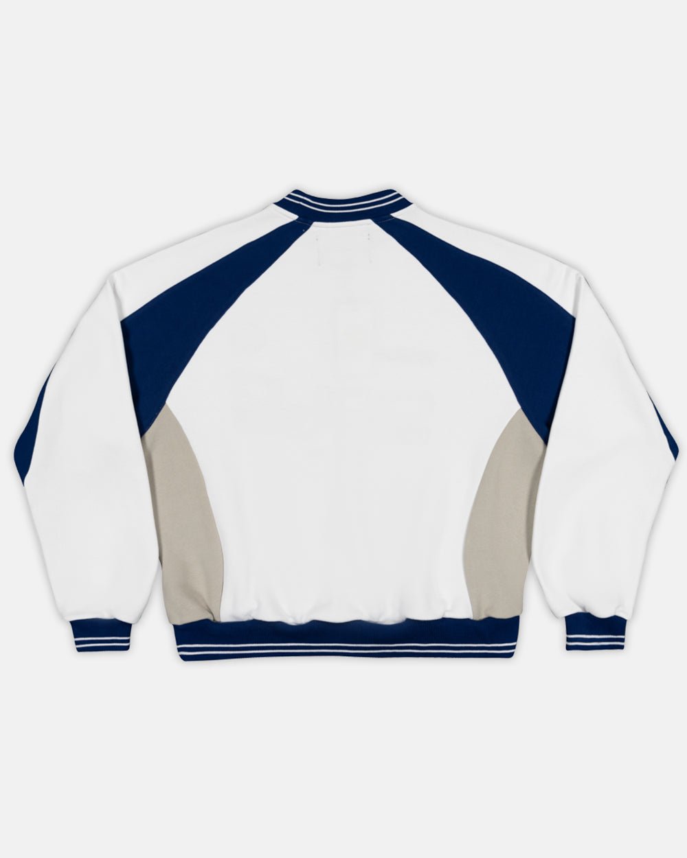 COWBOY VARSITY CREWNECK WHITE/BLUE