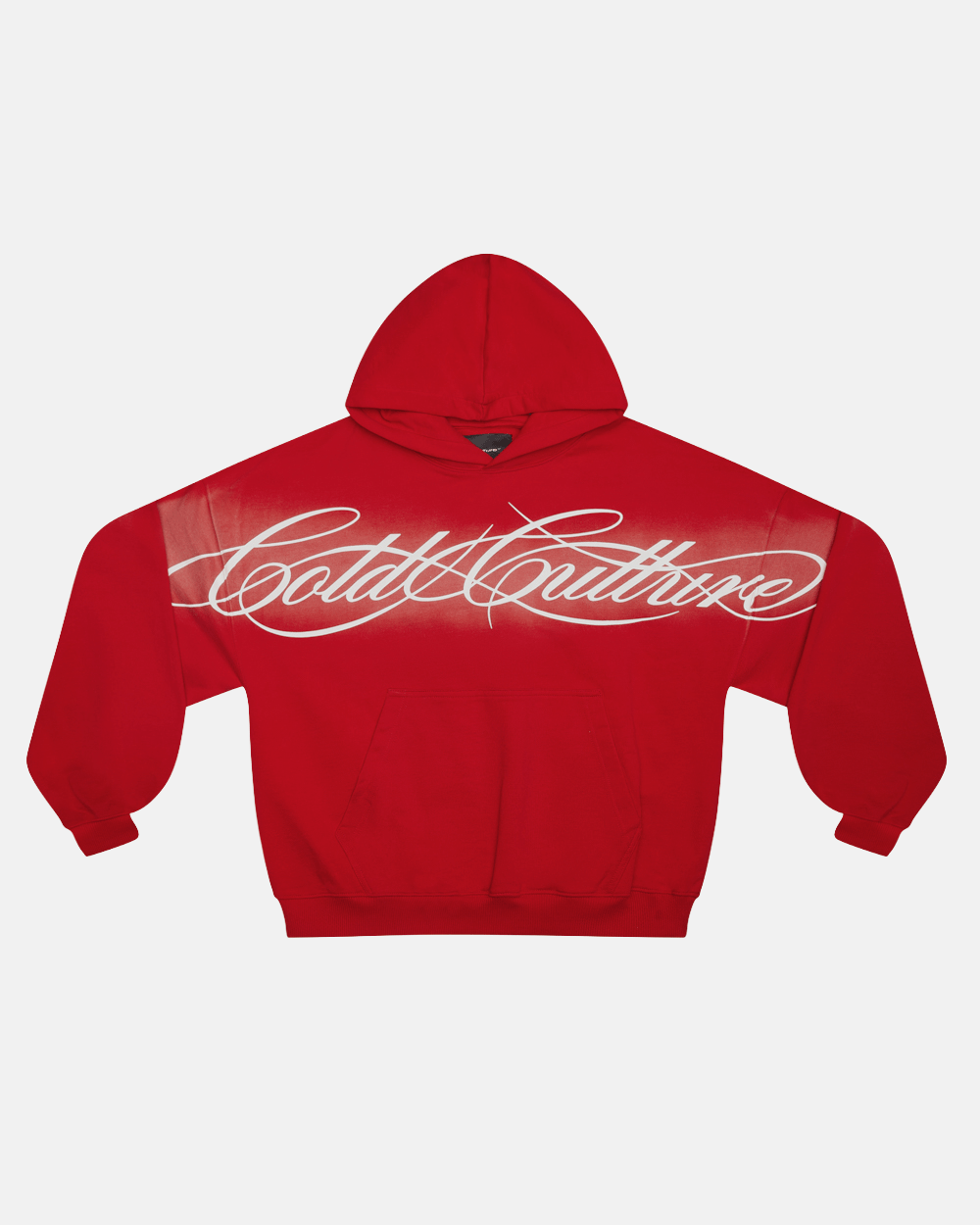 CROSSED SCRIPT HOODIE RED
