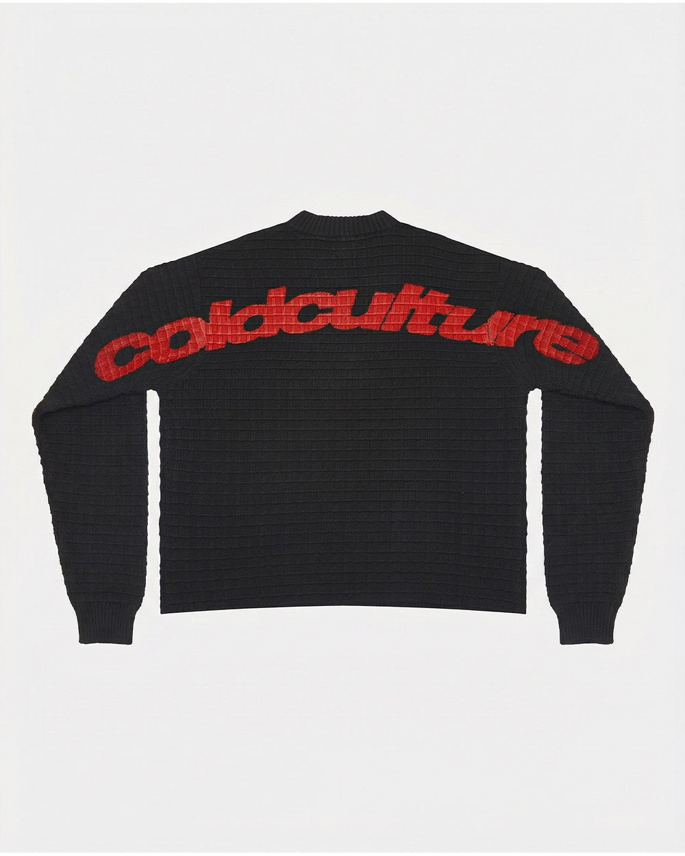 CRUNCHY WAFFLE KNIT BLACK