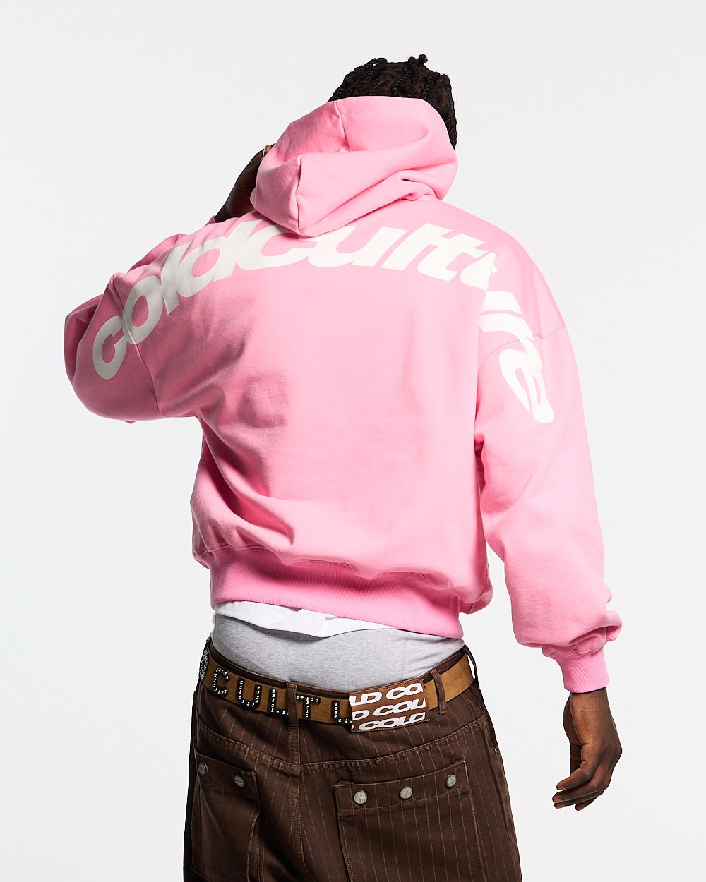 CURVED HOODIE PINK