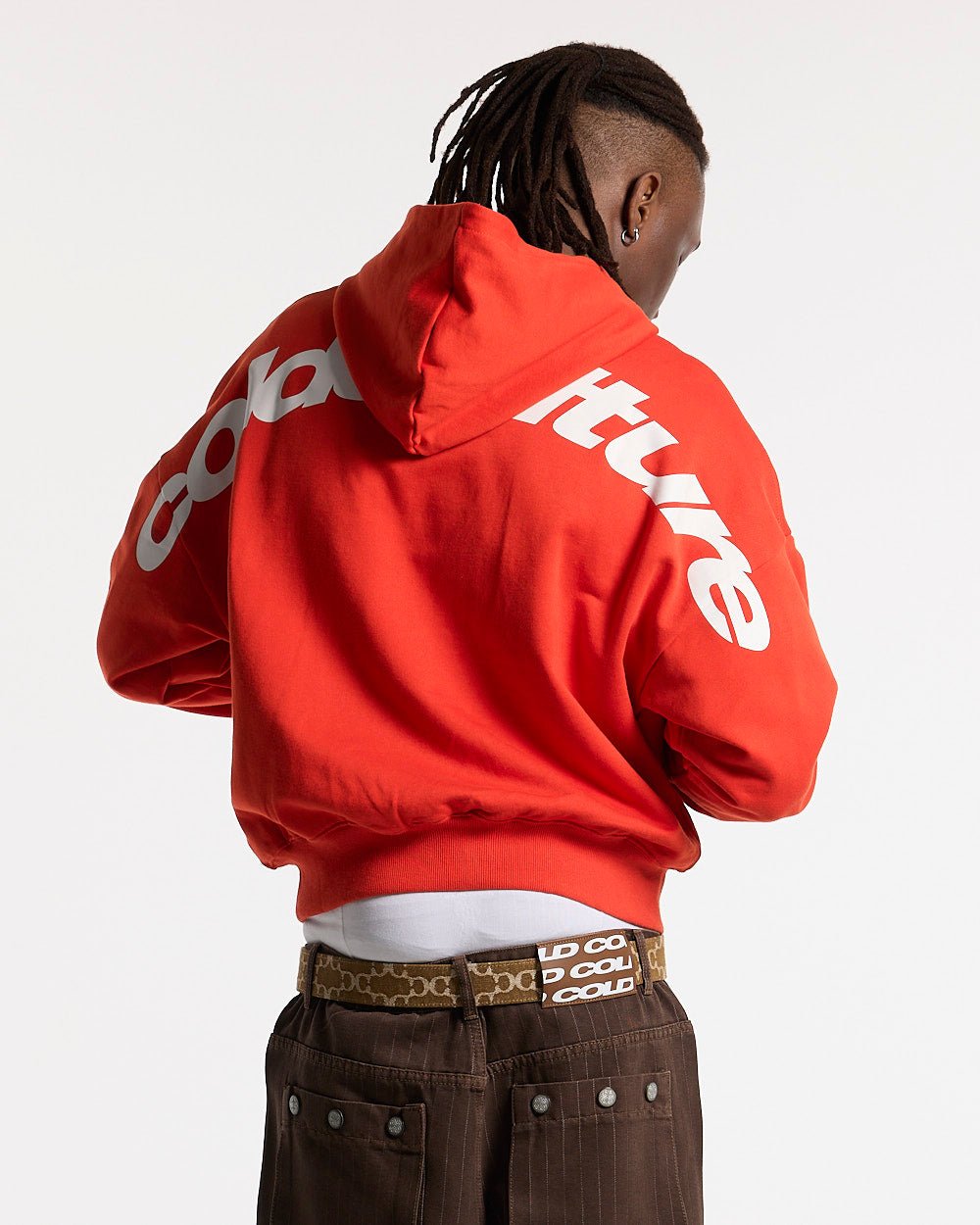 CURVED HOODIE VIBRANT RED