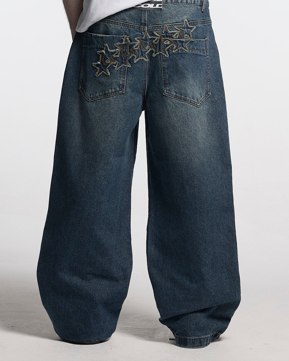 DISTRESS STARS V2 PANTS BLUE DENIM
