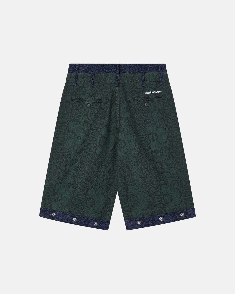 DOUBLE WAIST SNAKE SUIT JORTS GREEN