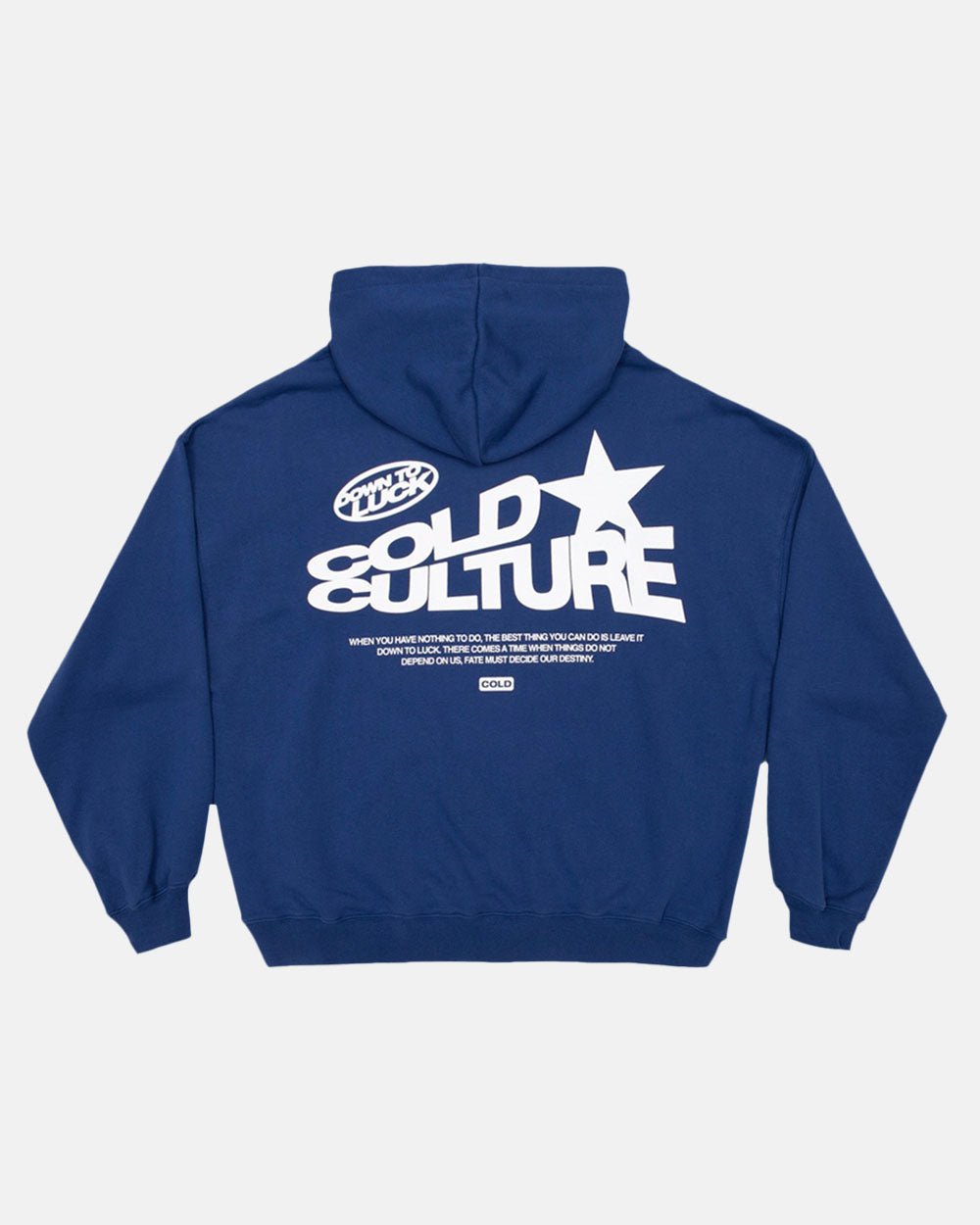 SUDADERA CON CAPUCHA DOWN TO LUCK AZUL BRILLANTE