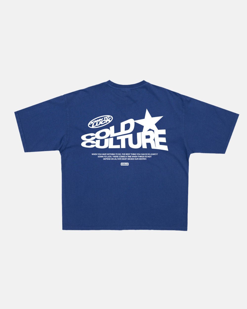 DOWN TO LUCK TEE BRIGHT BLUE