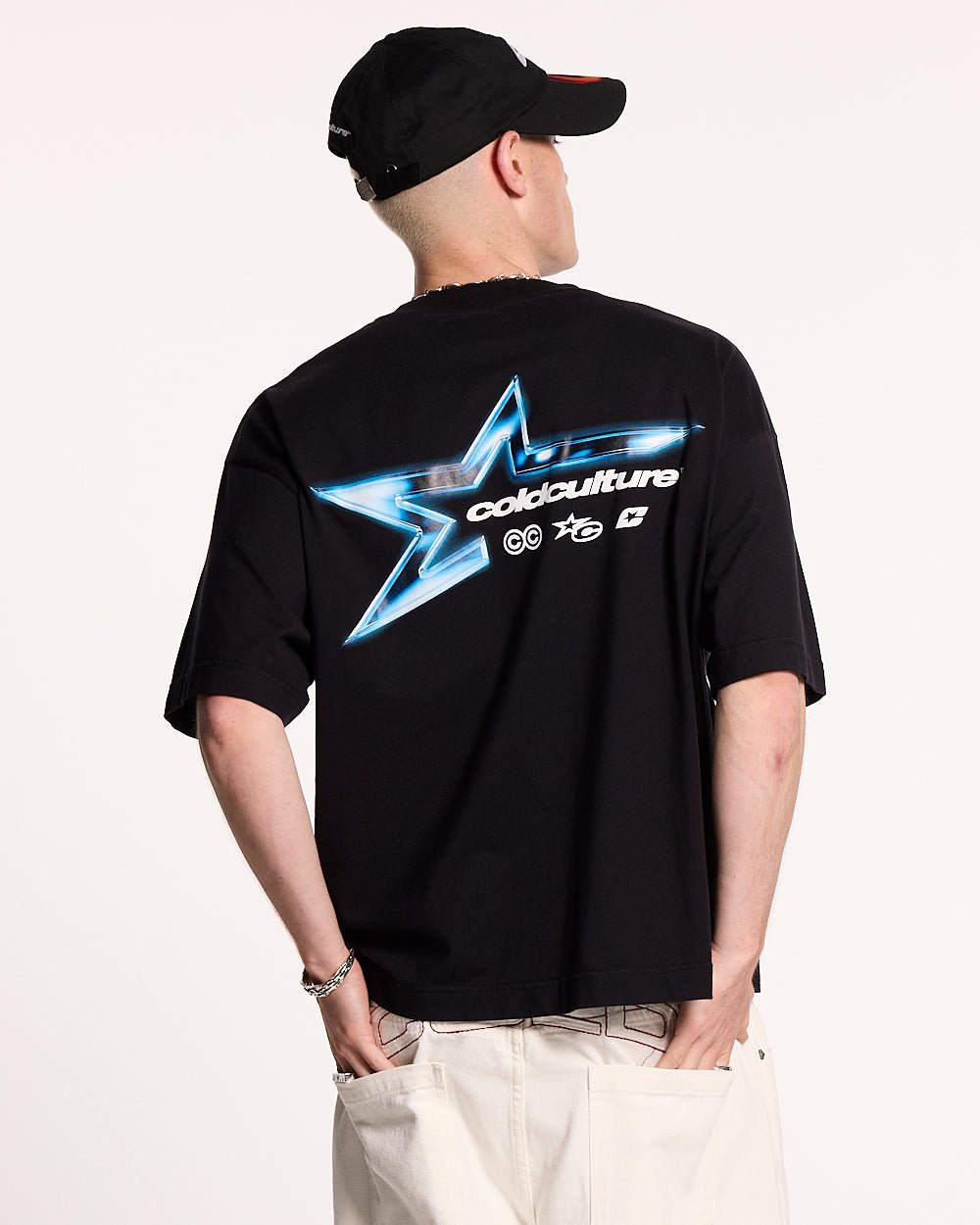 ELECTRIC SHINE TEE BLACK