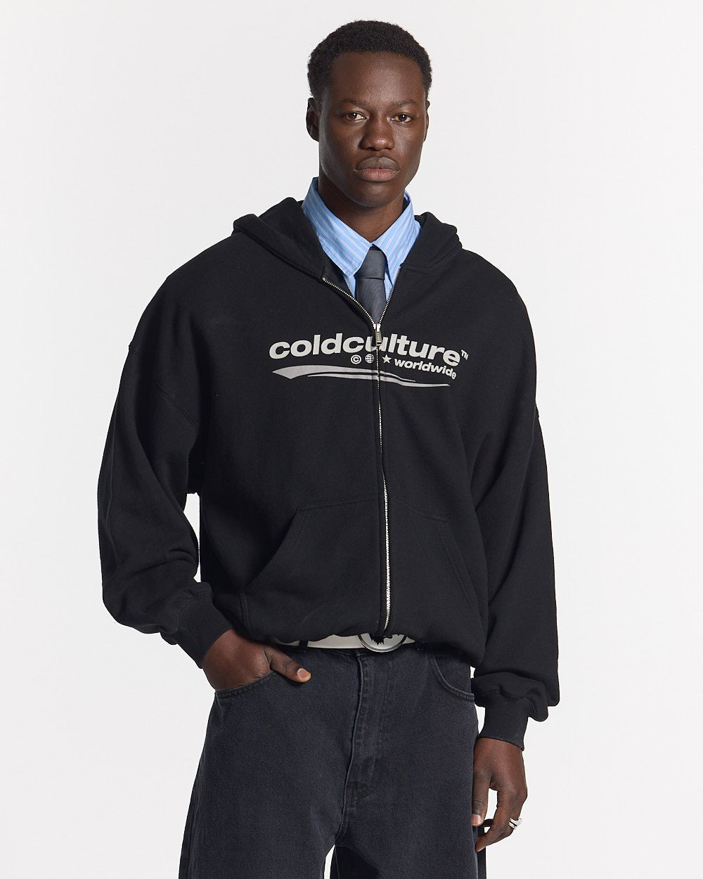 ENTERPRISE ZIP HOODIE BLACK