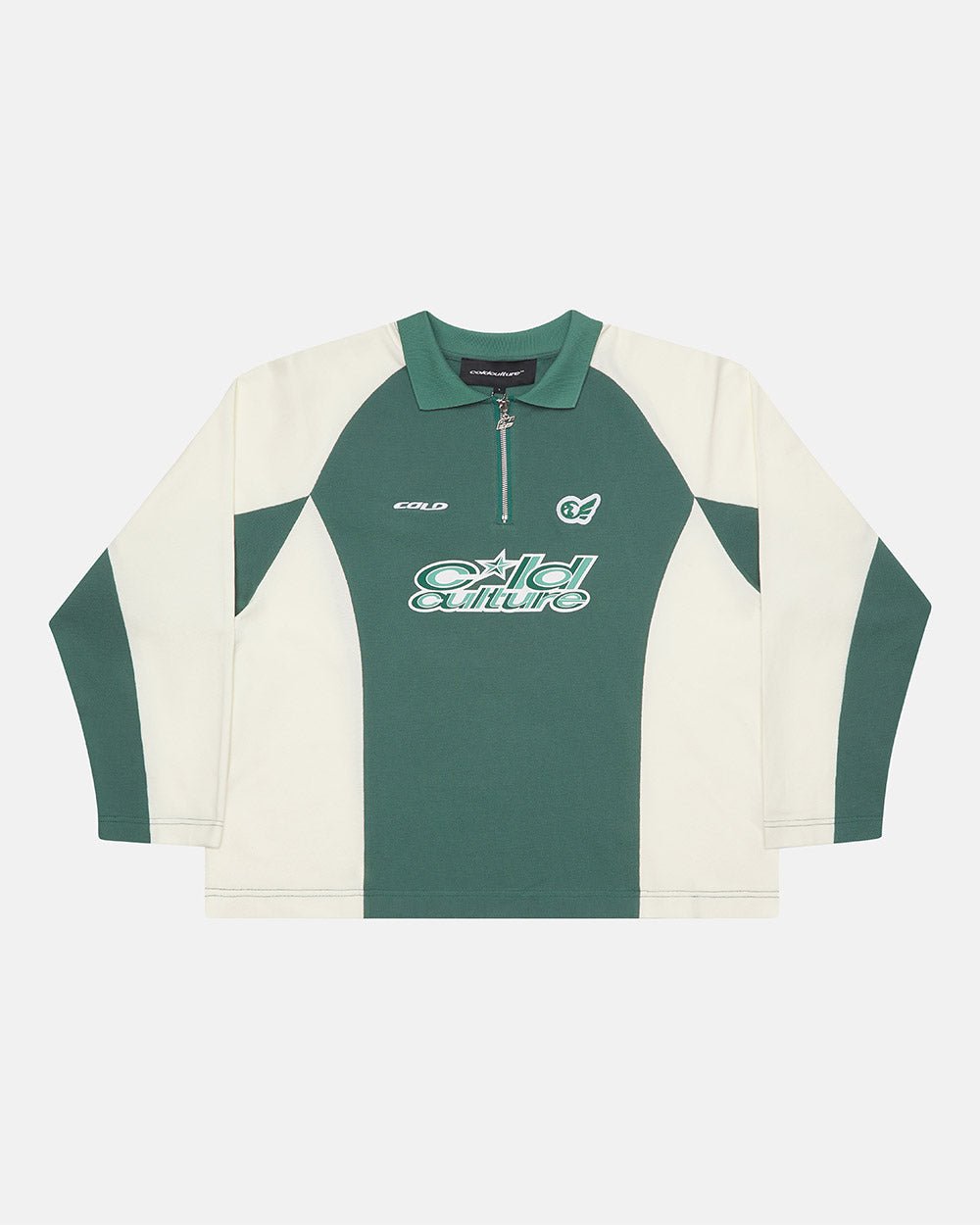 EXTREME POLO LONGSLEEVE GREEN AND BEIGE