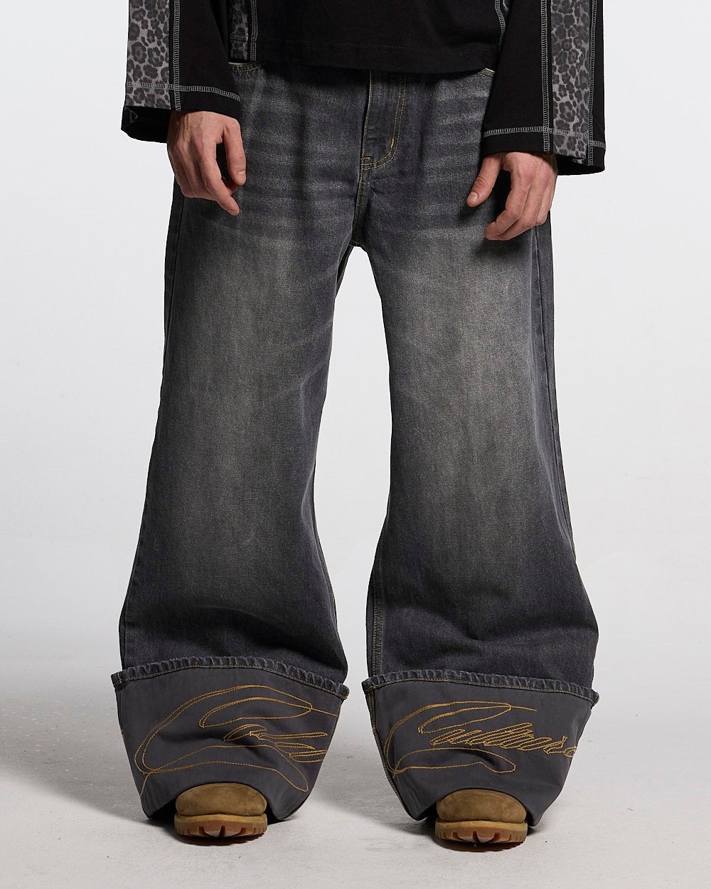 FOLDED V3 PANTS DARK GREY DENIM