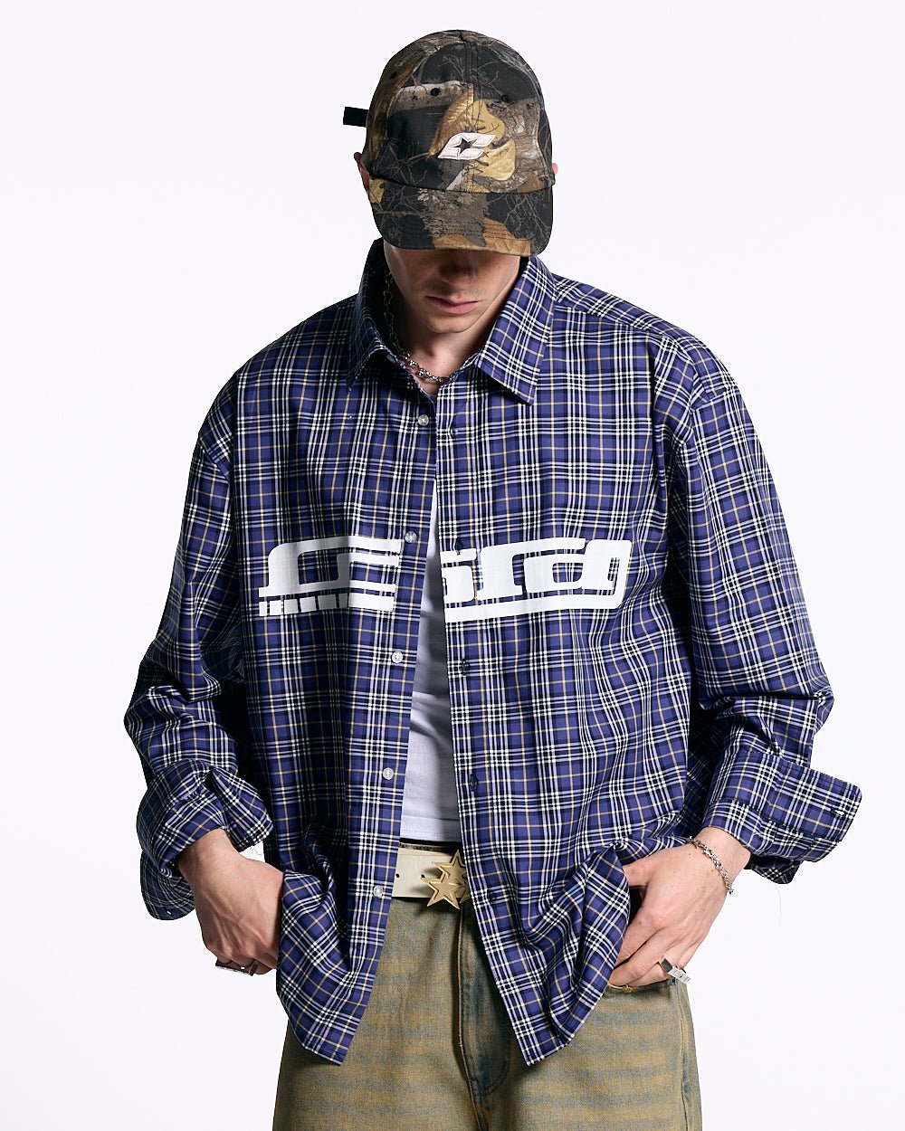 GRID SHIRT TARTAN DARK BLUE/GRAY