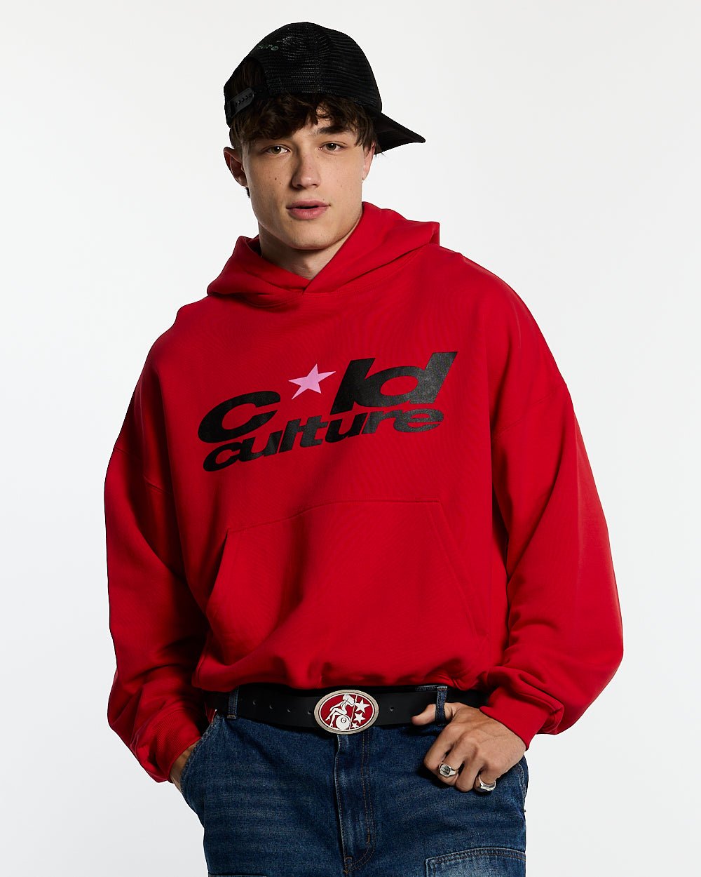 SUDADERA CON CAPUCHA HARPER ROJO ROJO