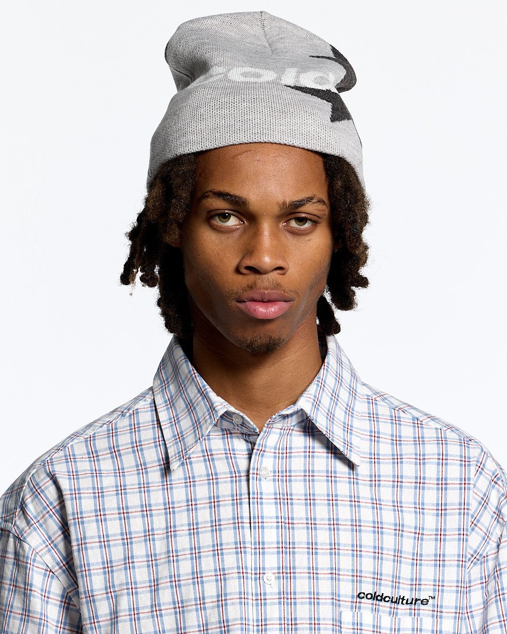ITALIC STARS BEANIE ULTRA LIGHT GREY