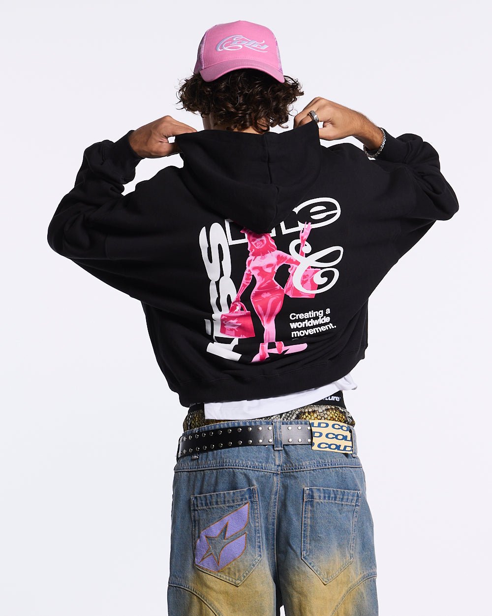 KISS THE BUNNY HOODIE BLACK