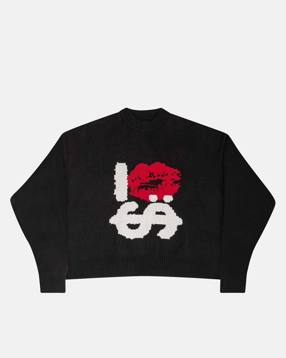 KISSES AND DOLLAR KNIT BLACK