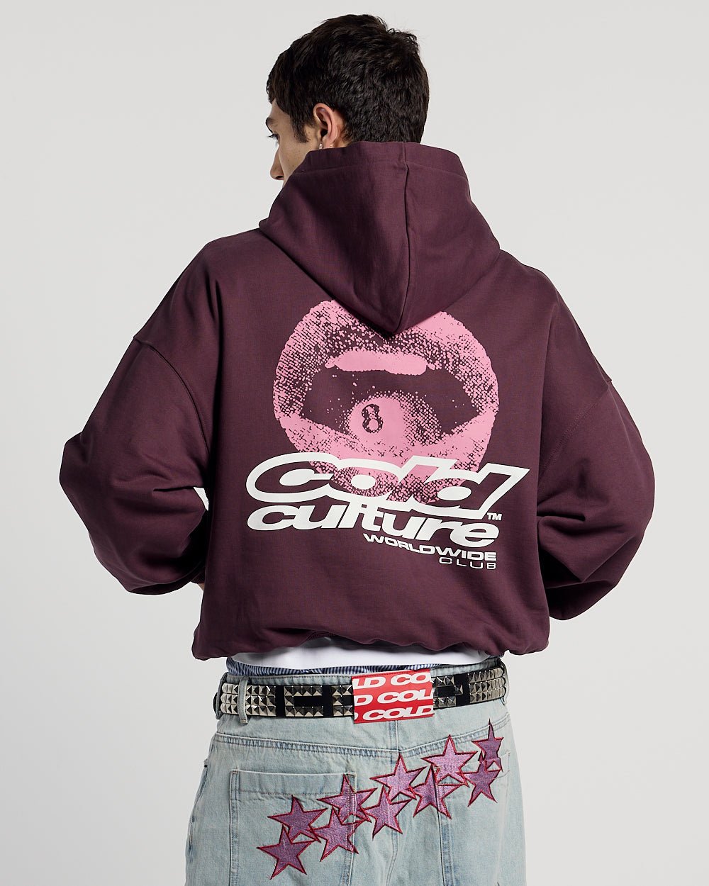 LIP COMBO HOODIE DARK BURGUNDY