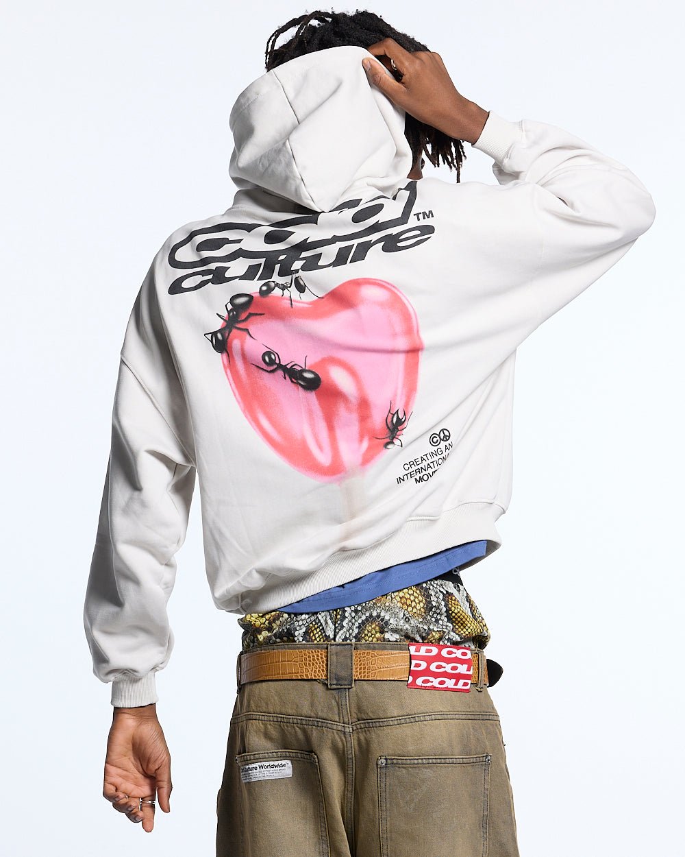 SUDADERA CON CAPUCHA LOLLIPOP GRIS CLARO