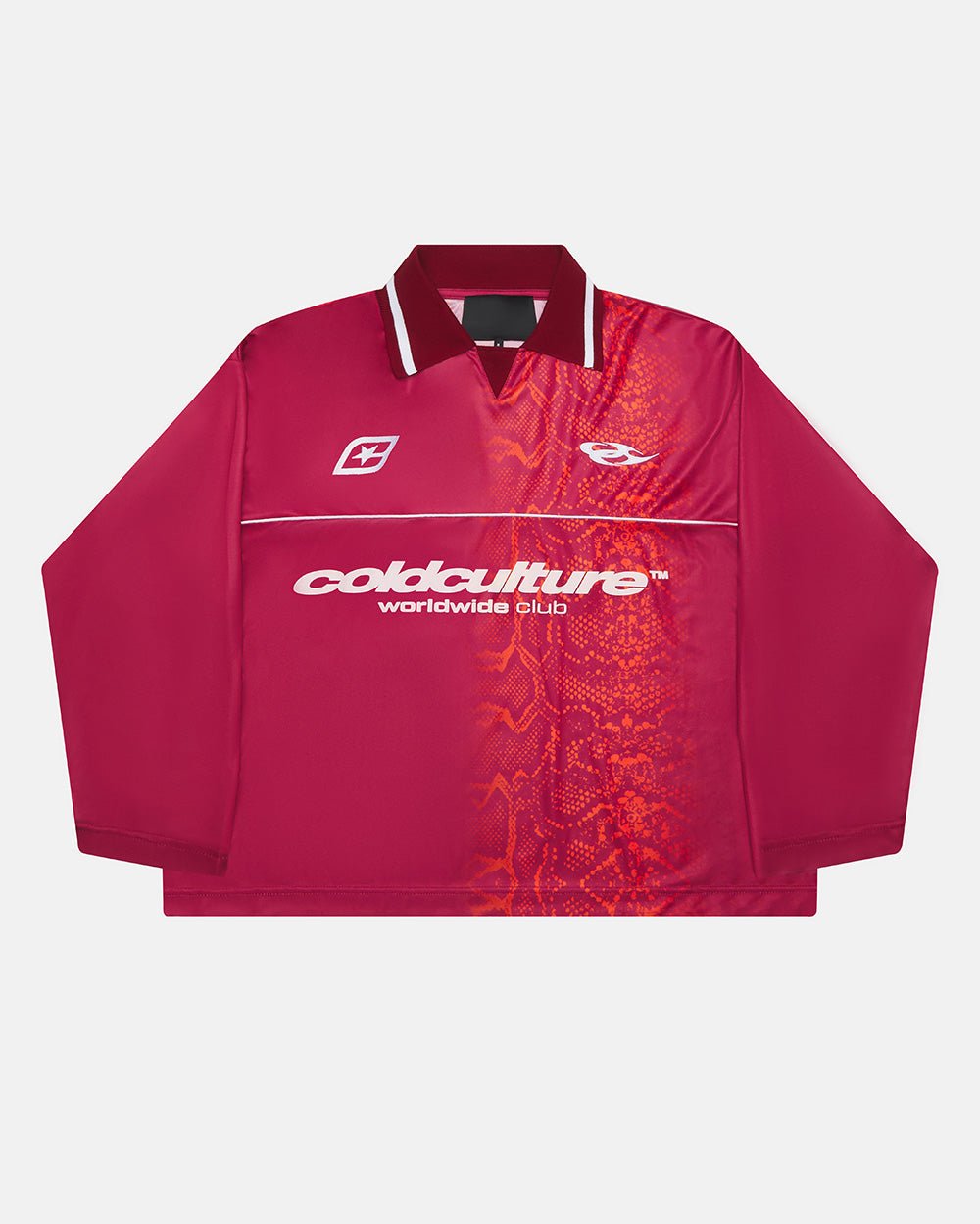 MAMBA SNAKE LONGSLEEVE POLO RED