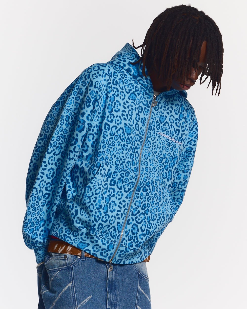 SUDADERA CON CAPUCHA Y CREMALLERA NOCTURNE BEAST AZUL