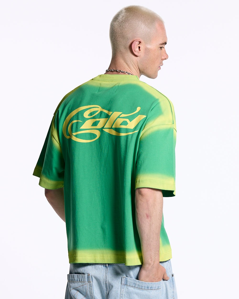 PANELS TEE GREEN AND YELLOW