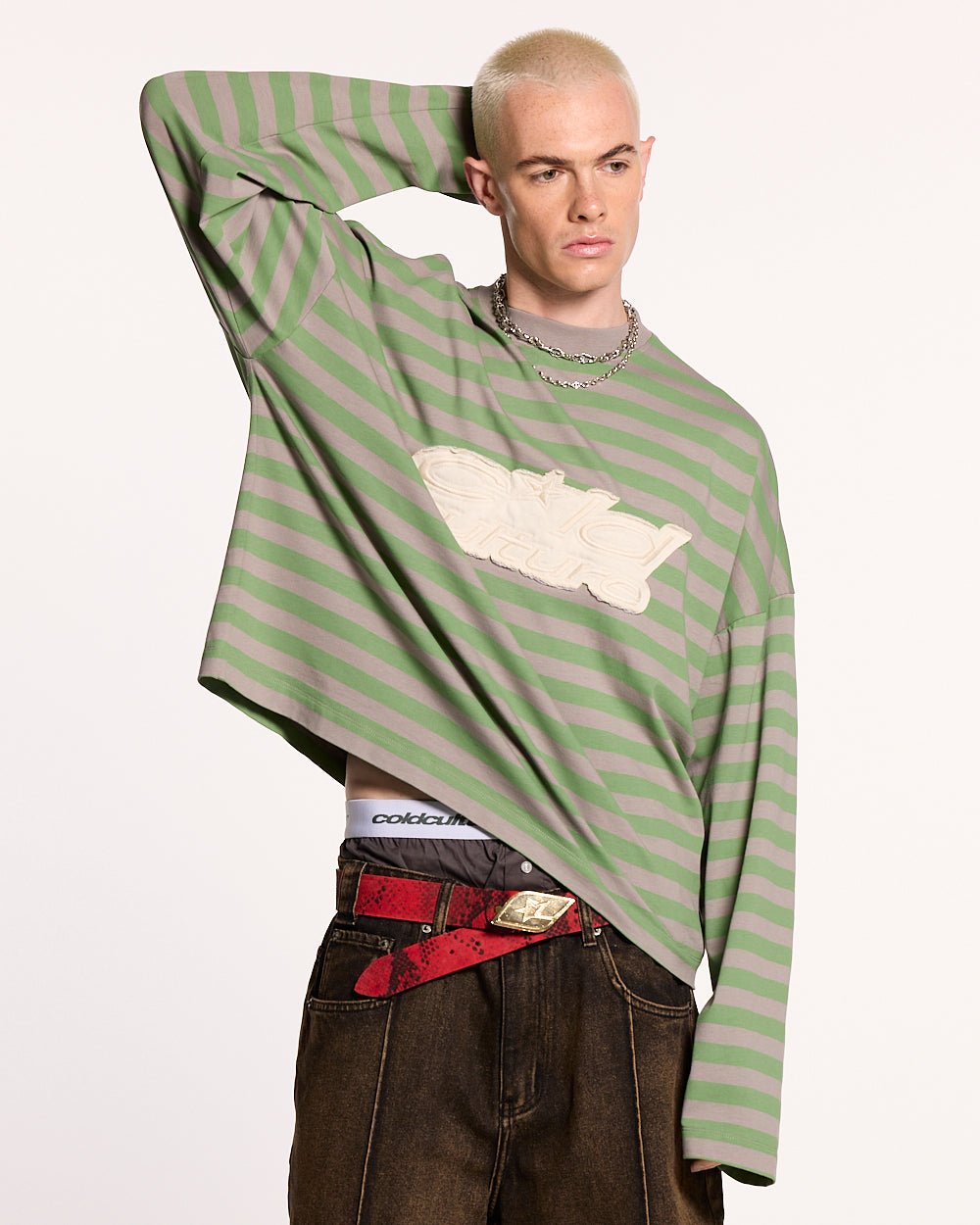 PARDON ME MANGA LARGA VERDE Y GRIS