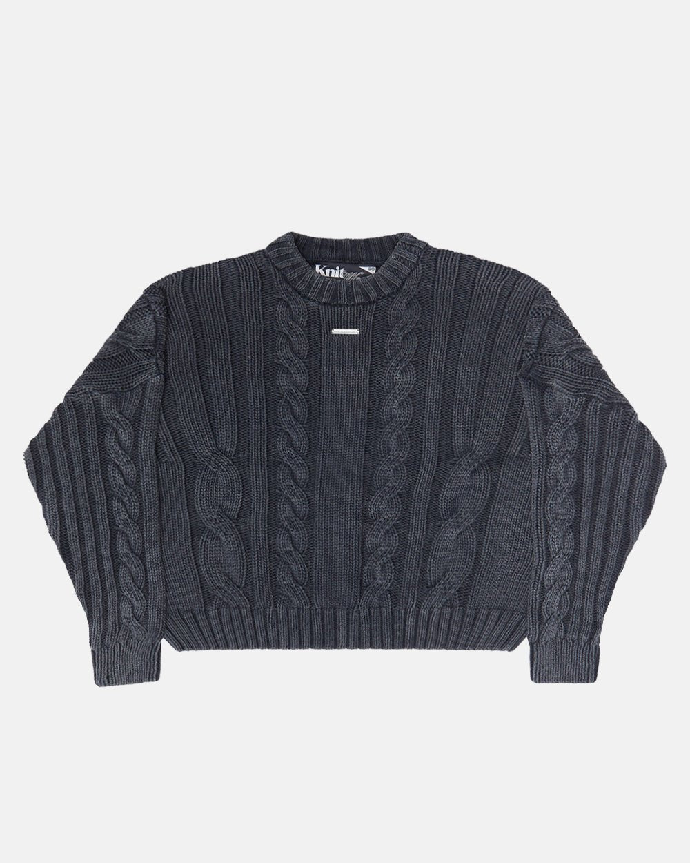 PATTERNED KNIT BLACK