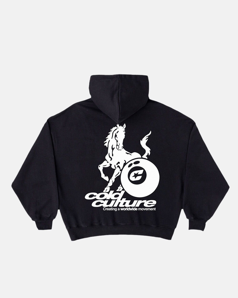 PLAYING HORSE HOODIE BLACK