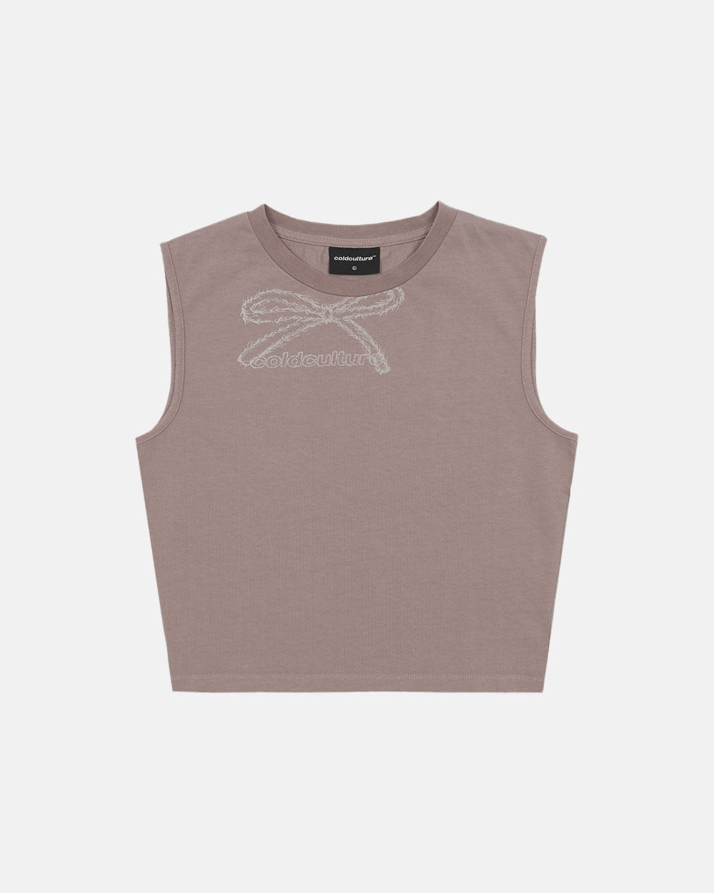 RIBBON TOP ALMOND BROWN