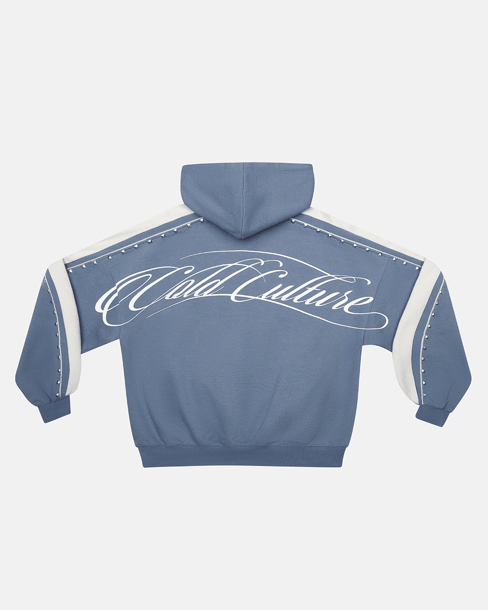 SCRIPT STUDS HOODIE BLUE