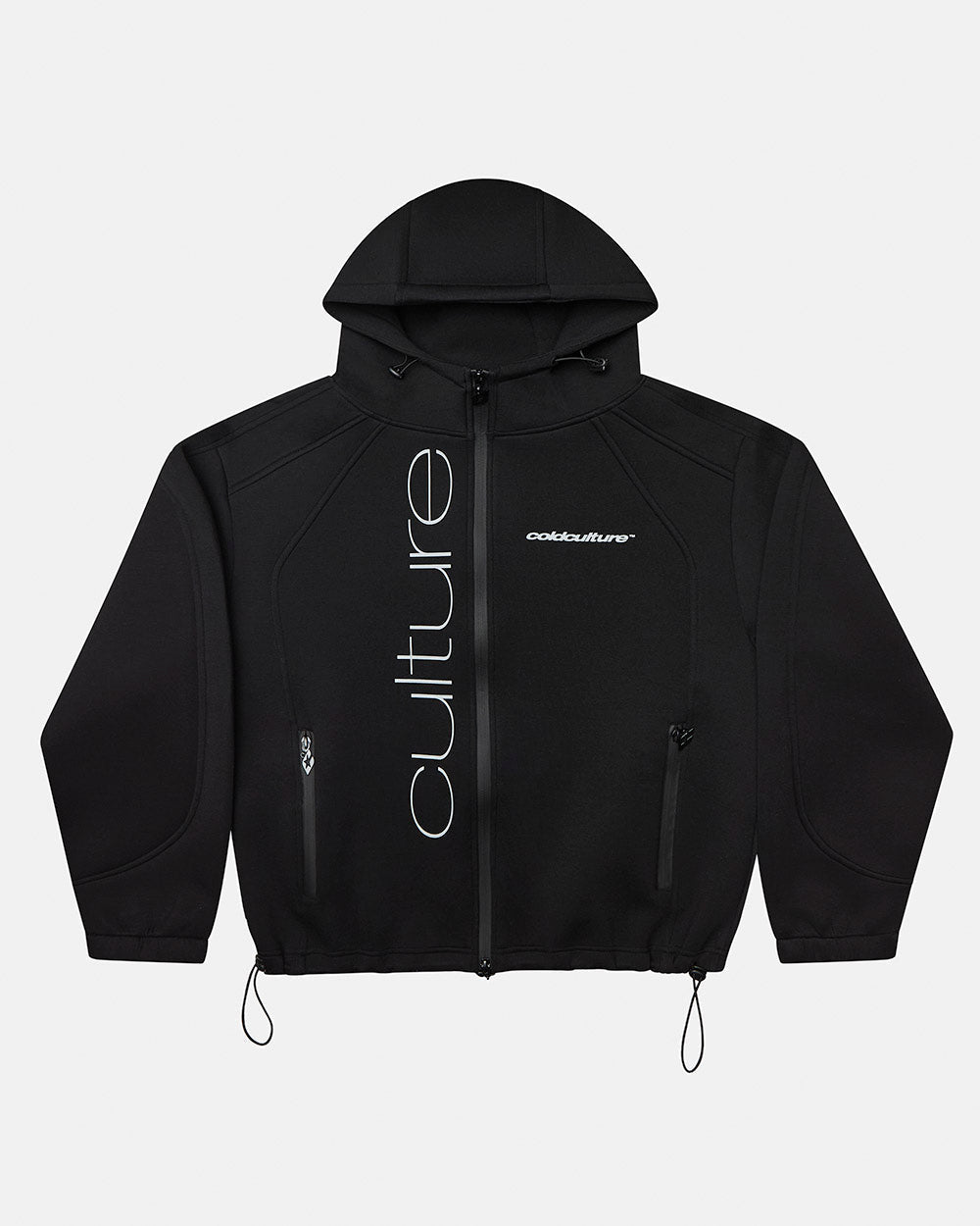Sudadera con capucha y cremallera SCUBA, gris y negra