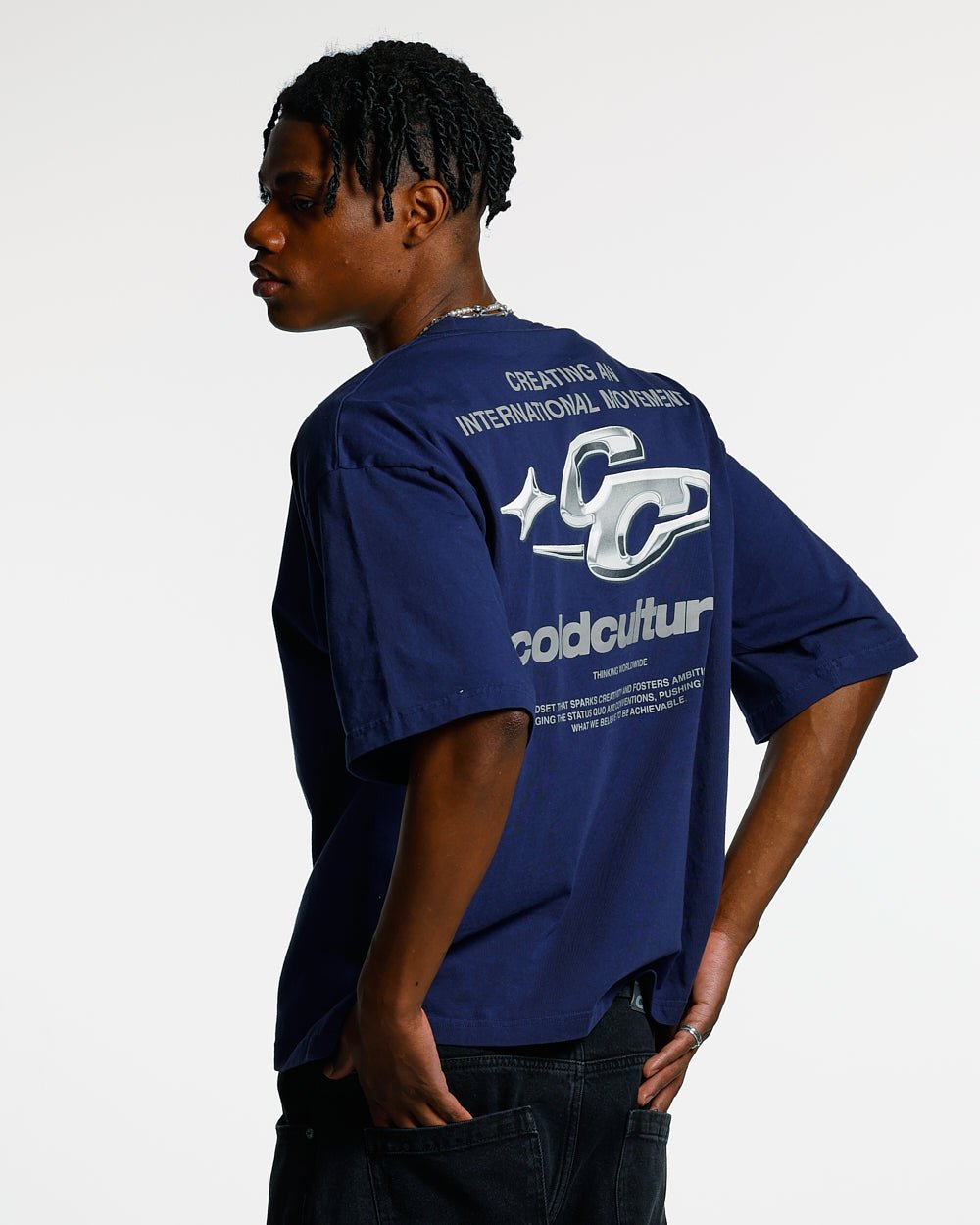 CAMISETA BRILLANTE AZUL CÓSMICO