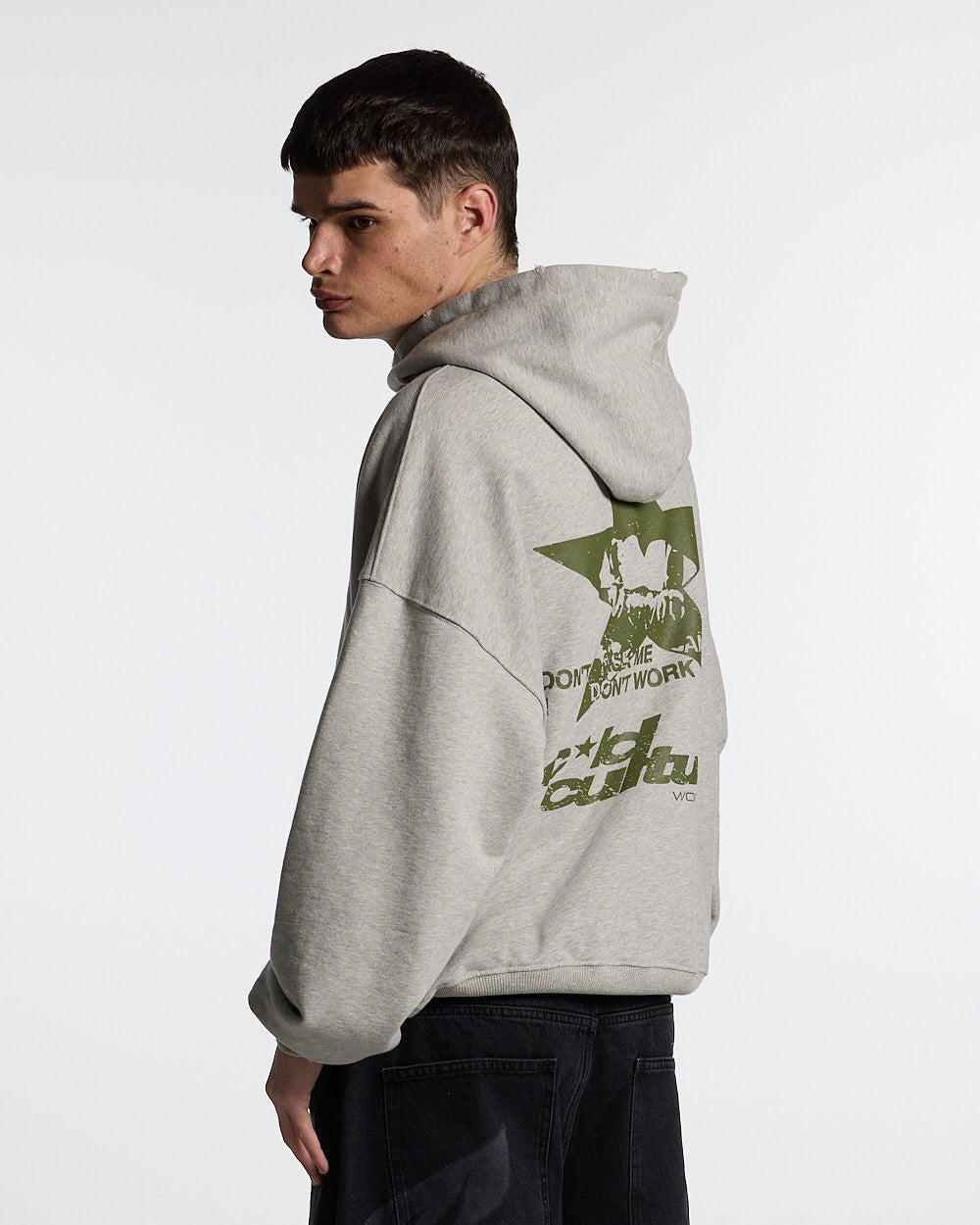 STAR TEETH HOODIE ASH GREY