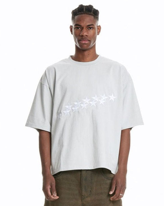 STARS TEE PALE GREY