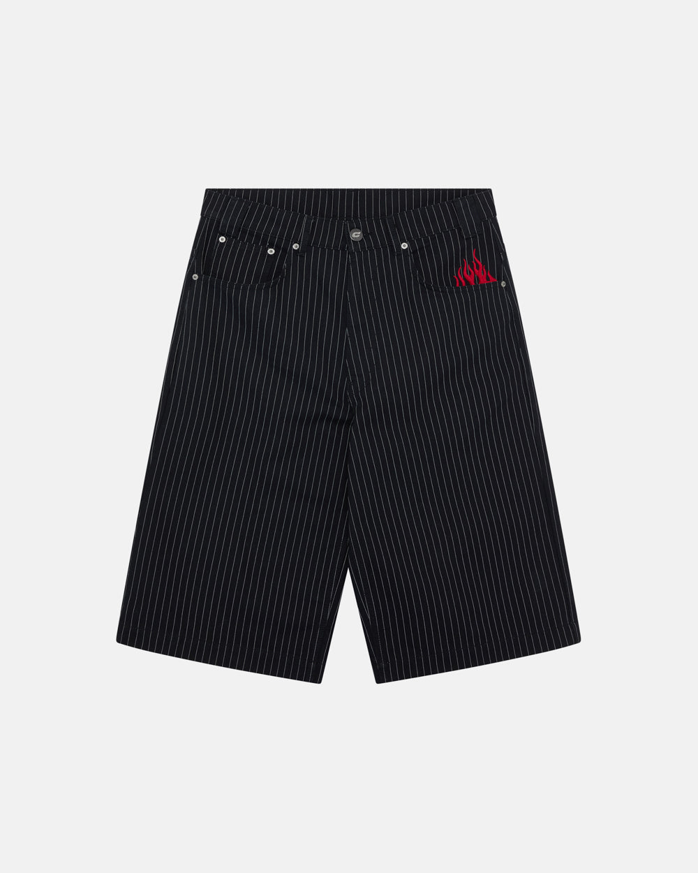 STRIPE FADE JORTS BLACK