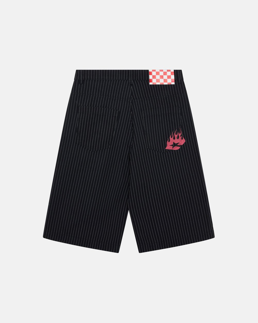 STRIPE FADE JORTS BLACK
