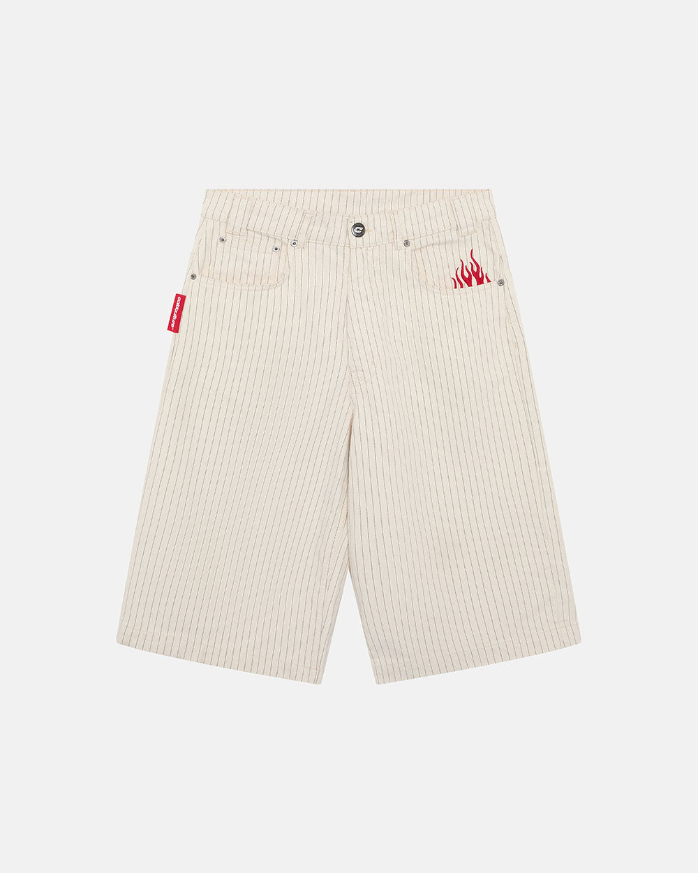 STRIPE FADE JORTS WHITE