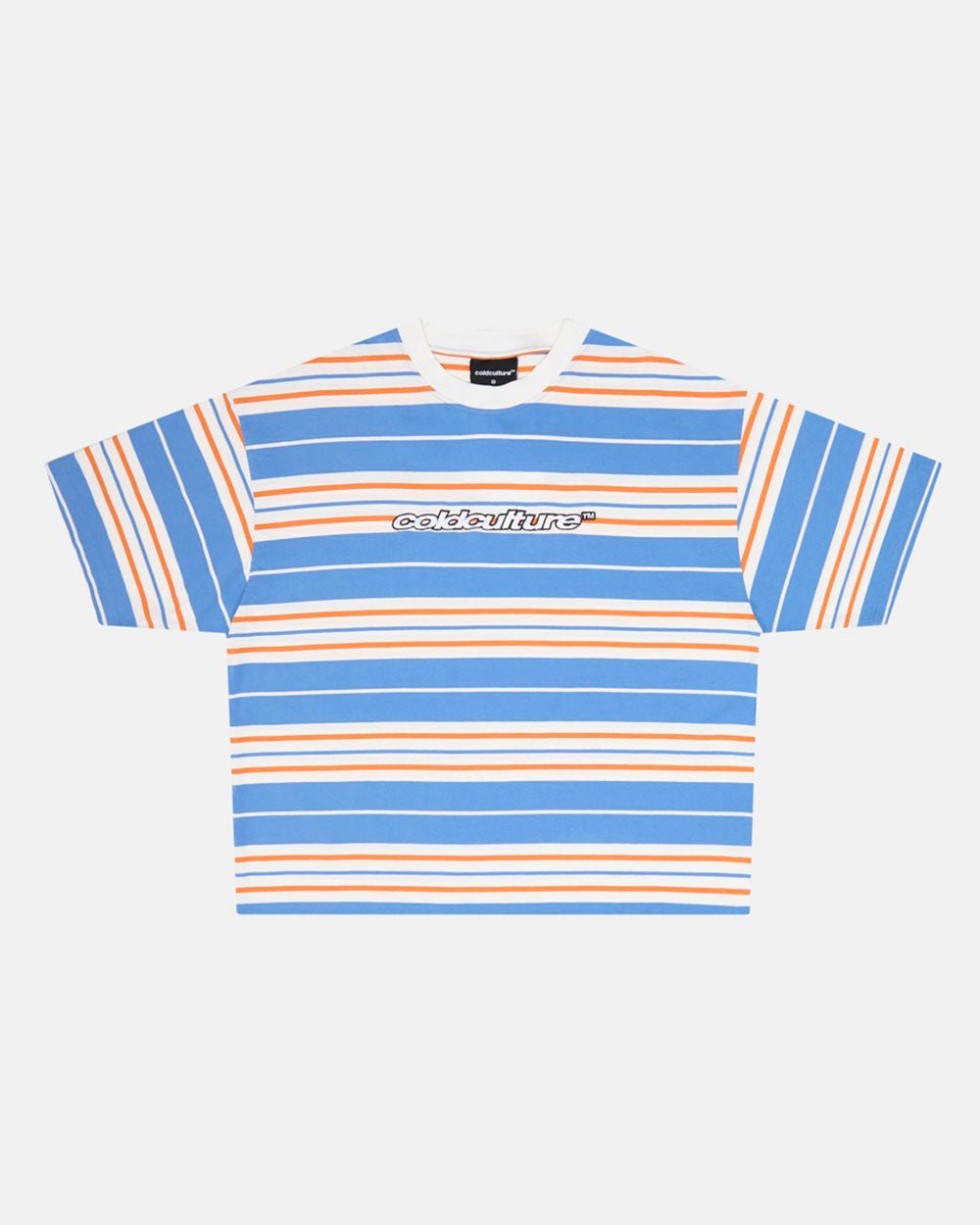 STRIPED TEE ORANGE-BLUE