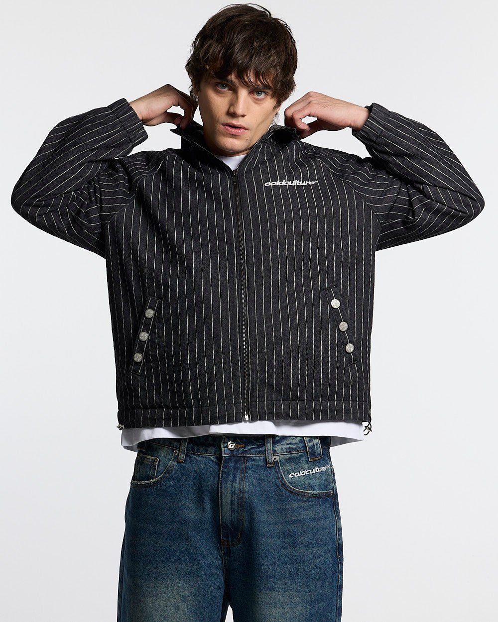 STRIPES CASINO JACKET NAVY