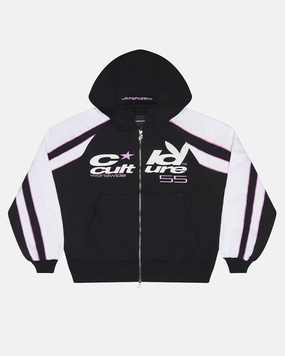 TEASE ME ZIP HOODIE BLACK & GREY